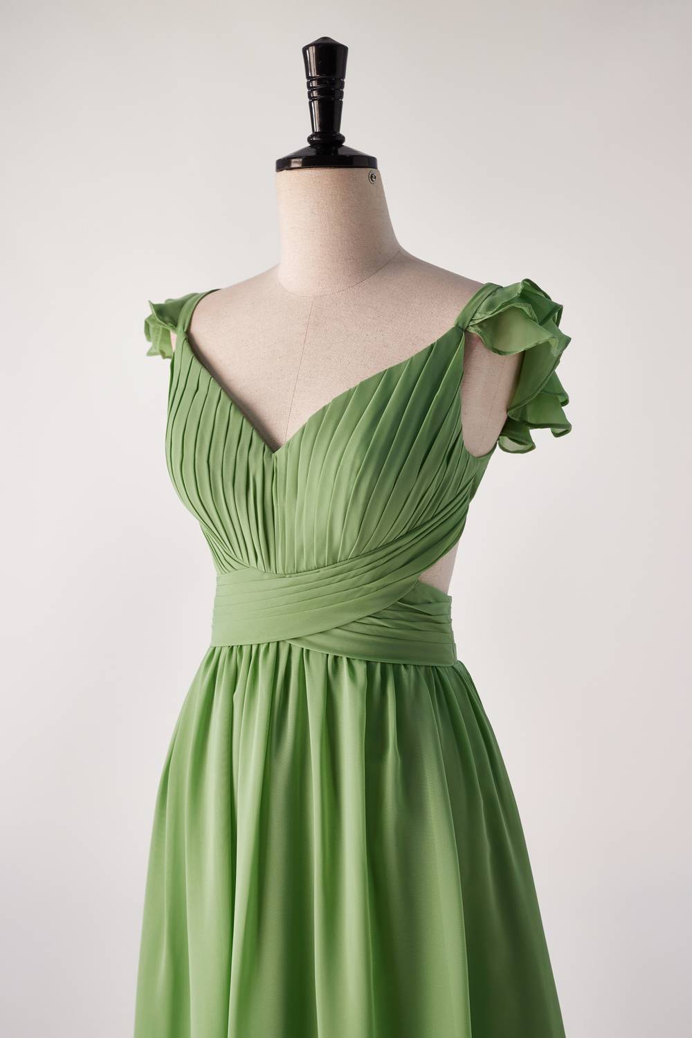 Flare Straps Matcha Green Long Bridesmaid Dress 121 00 121 00 flare-straps-matcha-green-long-bridesmaid-dress-121-00-121-00