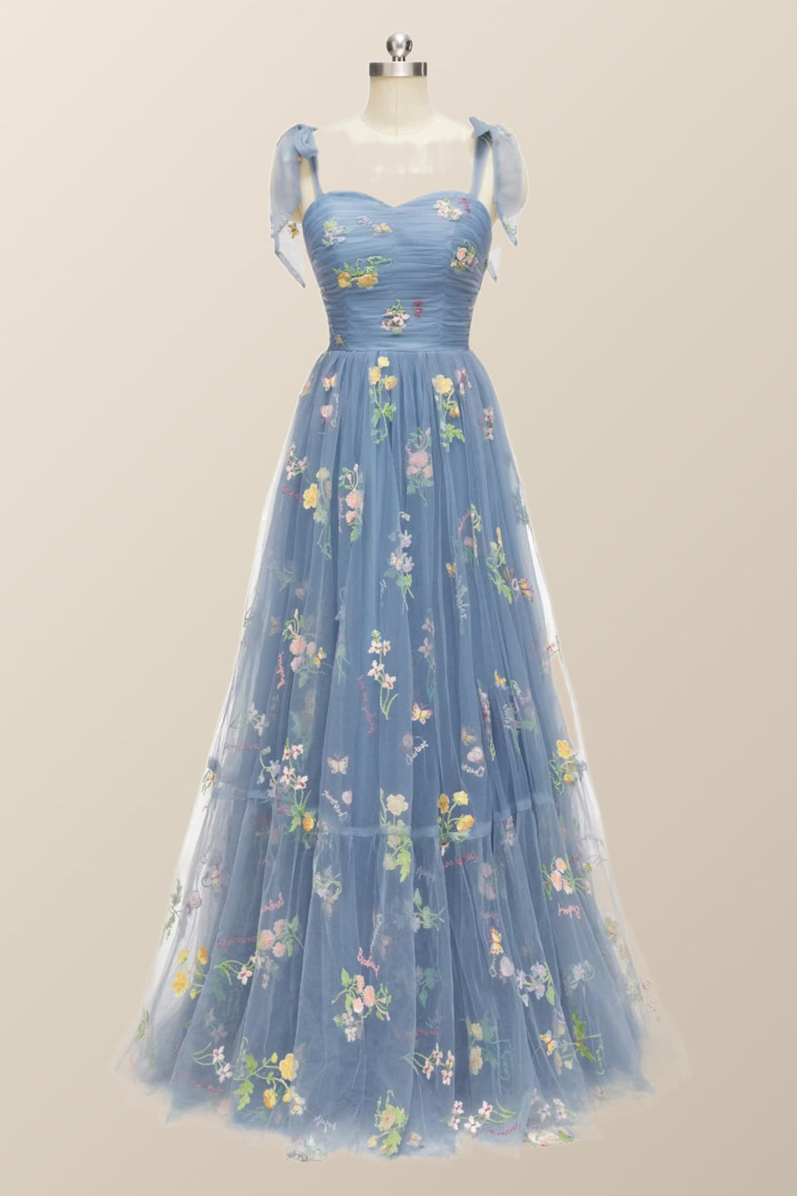 blue floral tie front dress Blue Floral Tie Front Maxi Dress PinkBlush