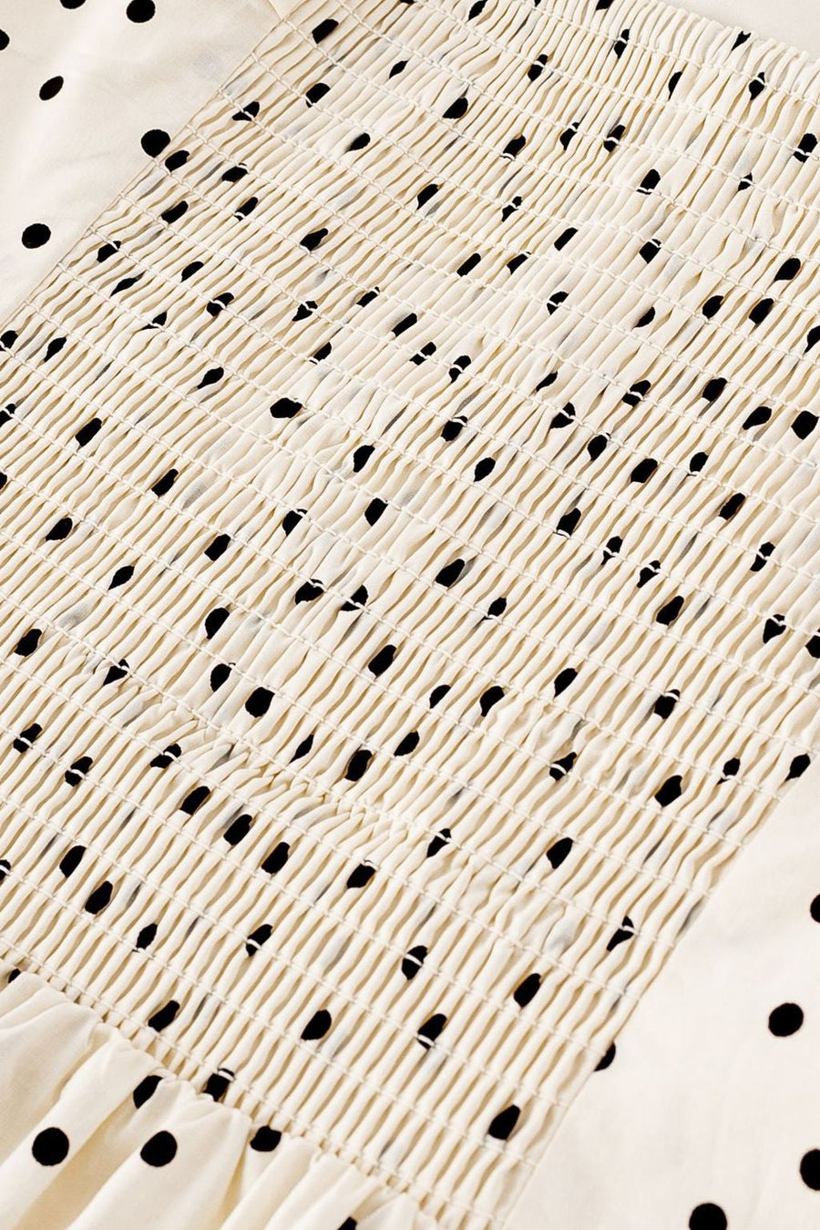 Cap Sleeves White Polka Dots Short Dress