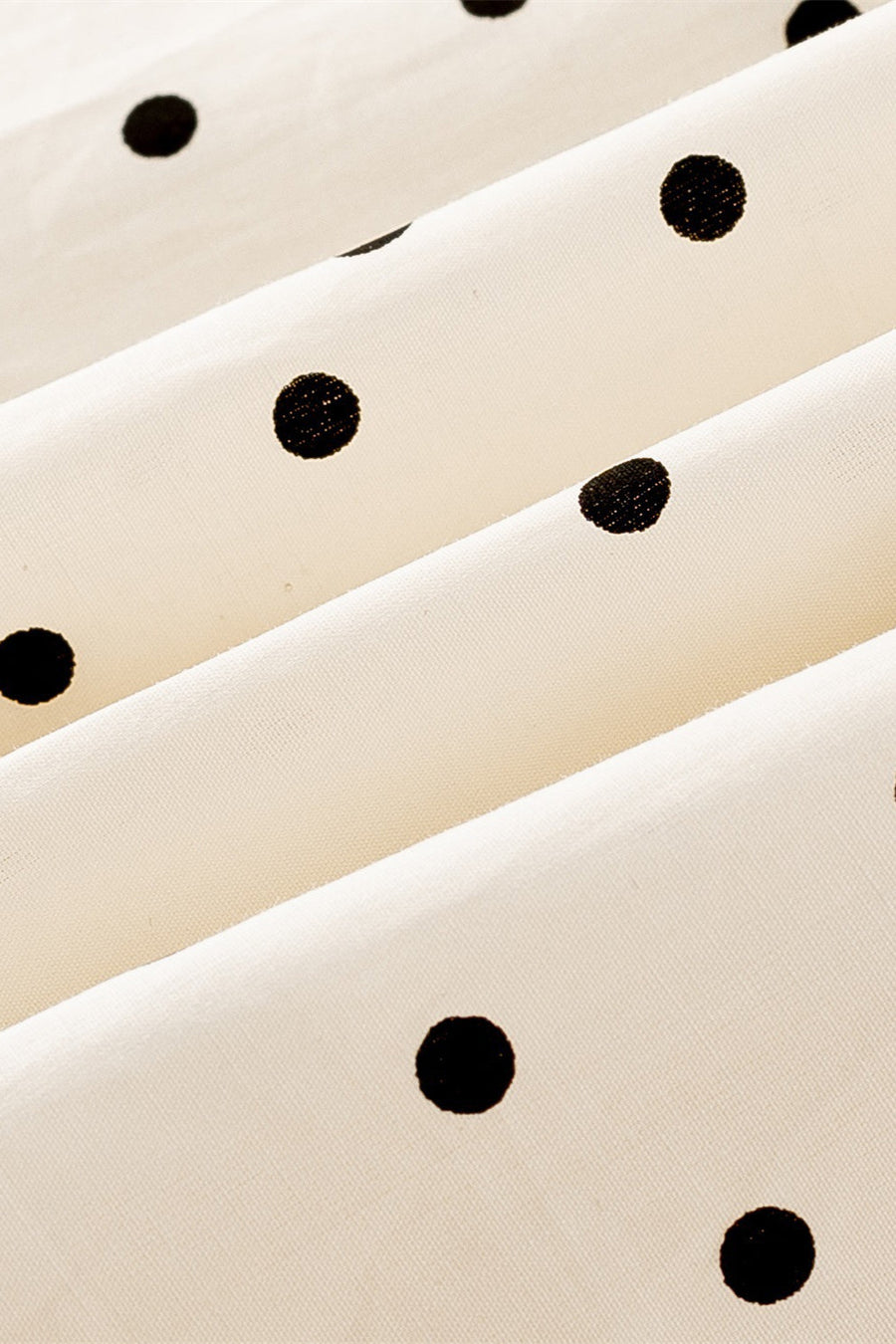 Cap Sleeves White Polka Dots Short Dress