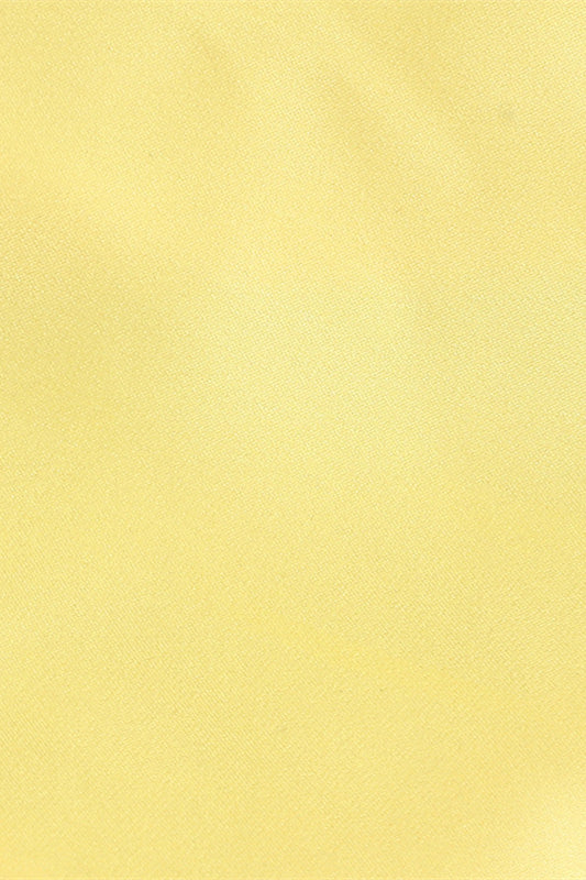 Cowl Neck Yellow Back Bow Short Dress