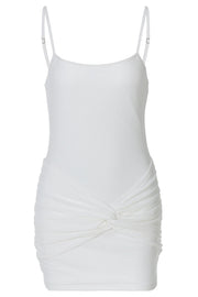 Simple Straps White Tight Dress