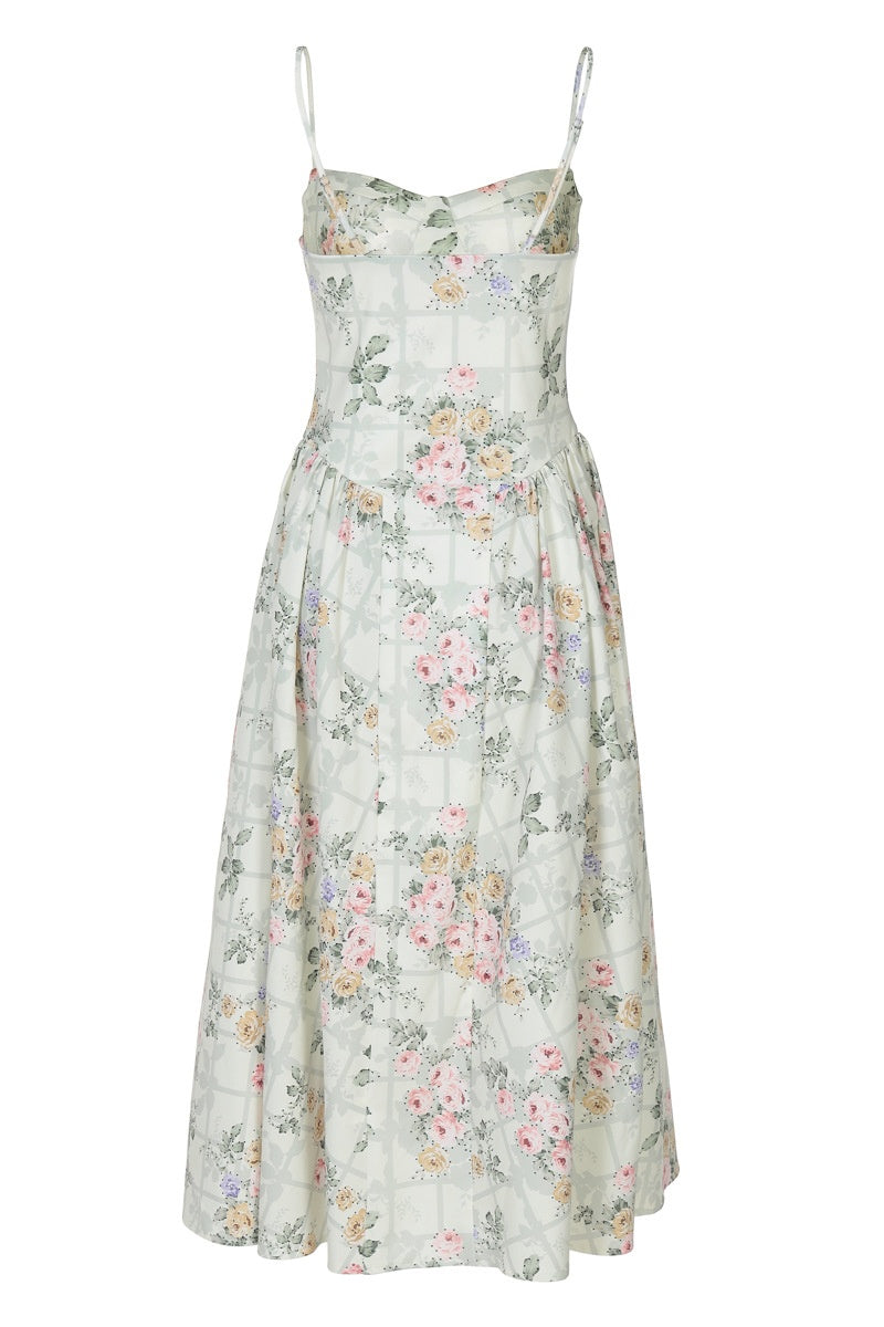 Floral Printed Spaghetti Strap Dress
