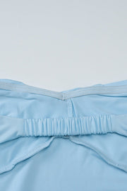 Strapless Blue Fitted Long Maxi Dress