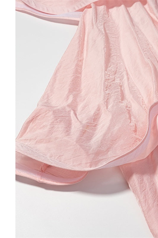 Light Pink Tiered Ruffle A-line Dress