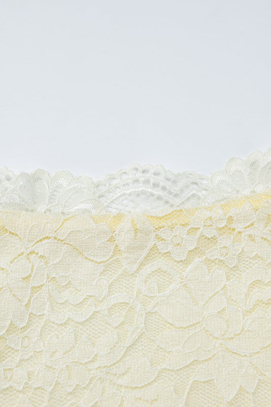 Long Sleeves Yellow Lace Tight Dress