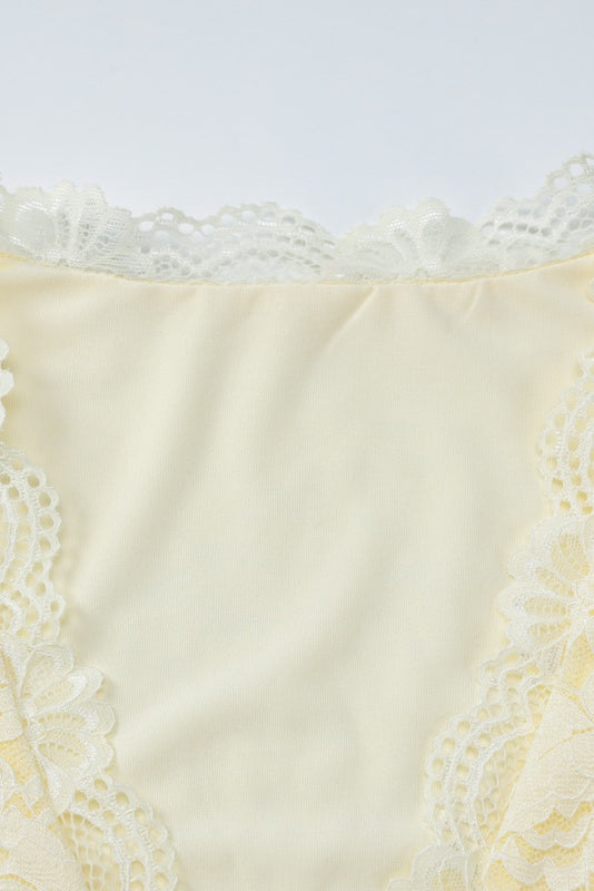 Long Sleeves Yellow Lace Tight Dress