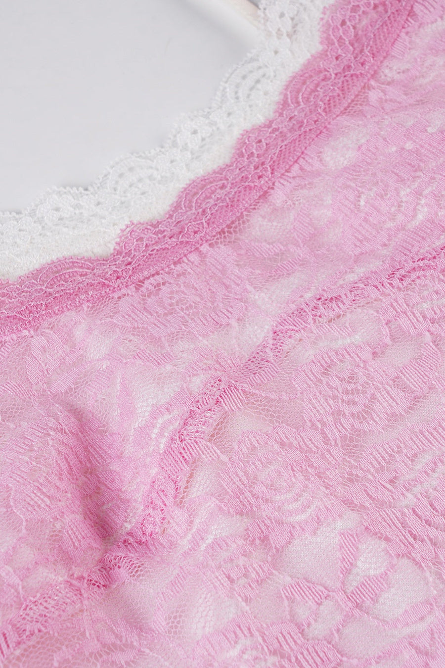 Pink Lace Straps Fitted Long Dress