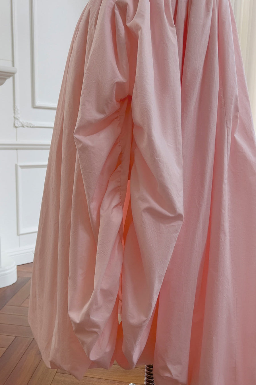 Halter Pink Empire A-line Bubble Dress