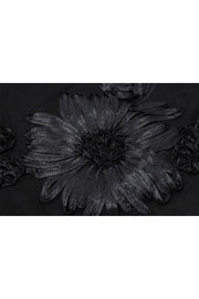 Black Straps Mermaid 3D Flower Dress