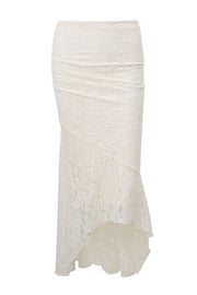 Two Piece Ivory Lace Mermaid Dress