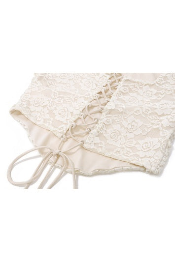 Two Piece Ivory Lace Mermaid Dress