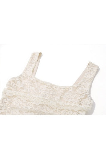 Two Piece Ivory Lace Mermaid Dress