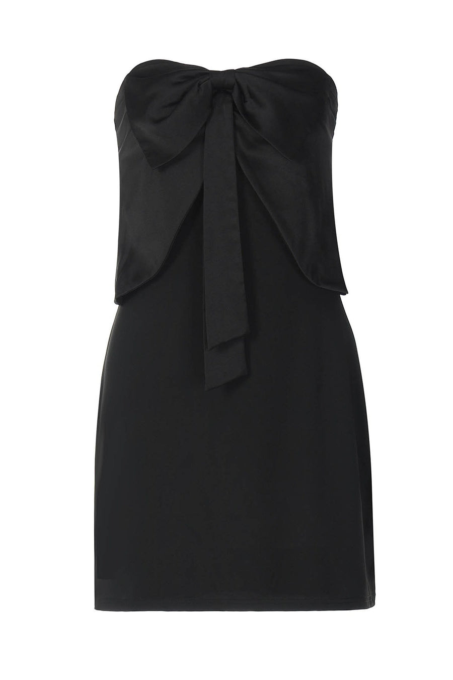Black Bow Front Short Party Dress