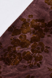 Maroon Floral Cowl Neck Short Dress