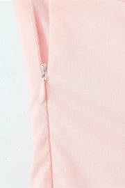 Pink Strapless A-line Maxi Dress