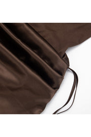 Brown Sweetheart Draped Short Dress