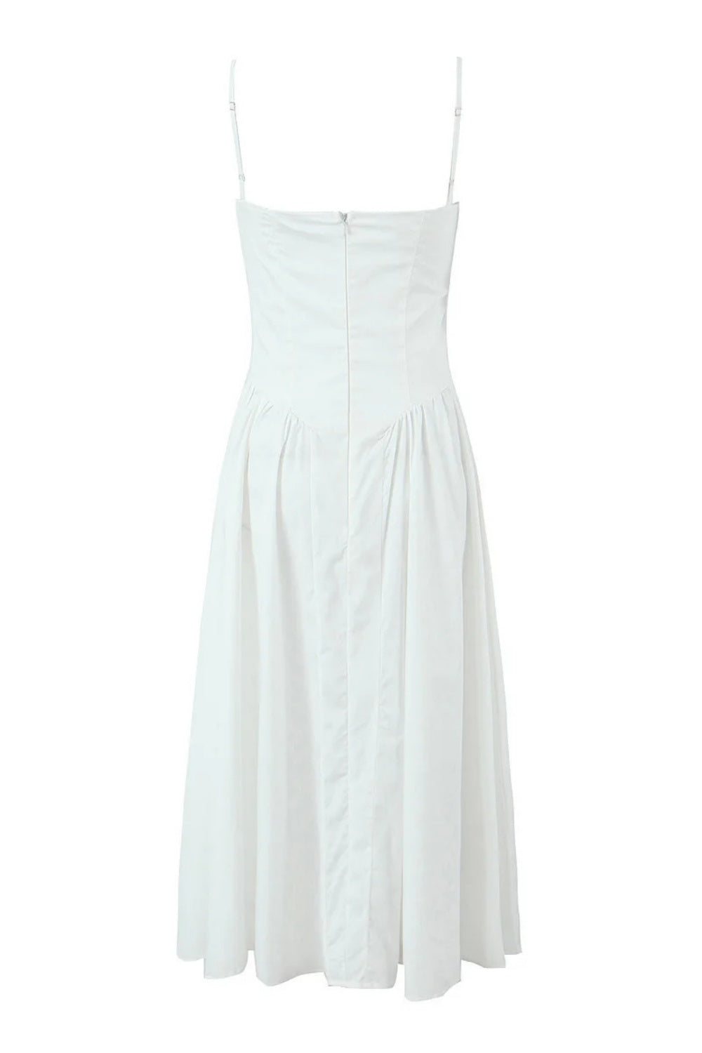 Red Spaghetti Strap Ruched Long Party Dress