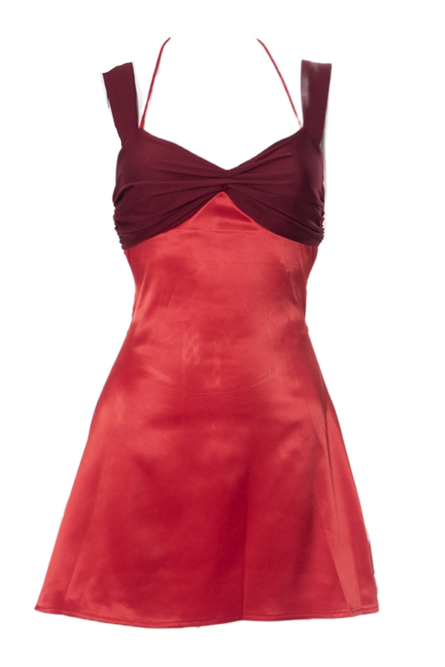 Blue Halter A-line Short Summer Dress