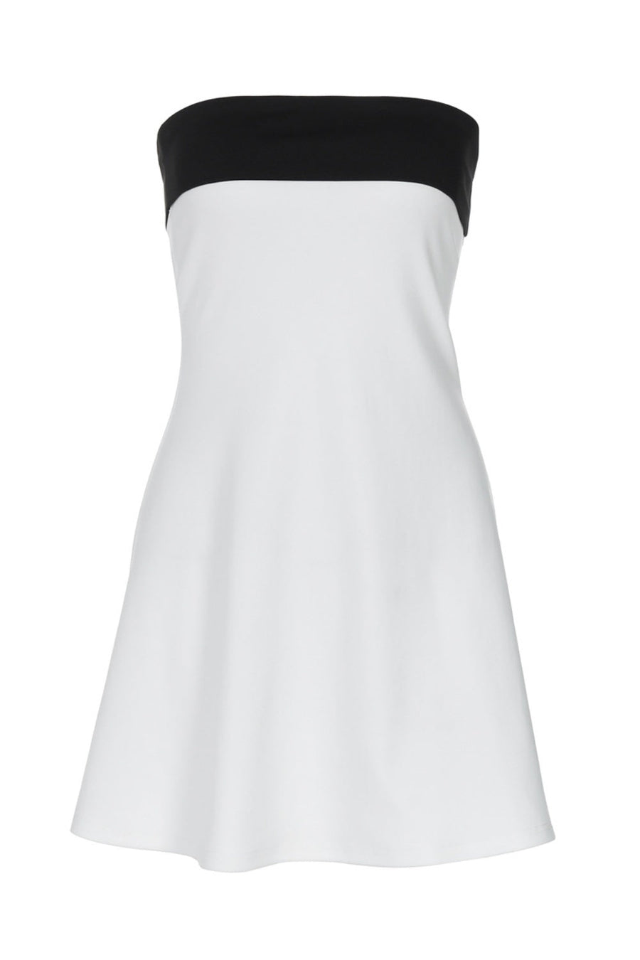 Strapless Blue and White A-line Short Dress