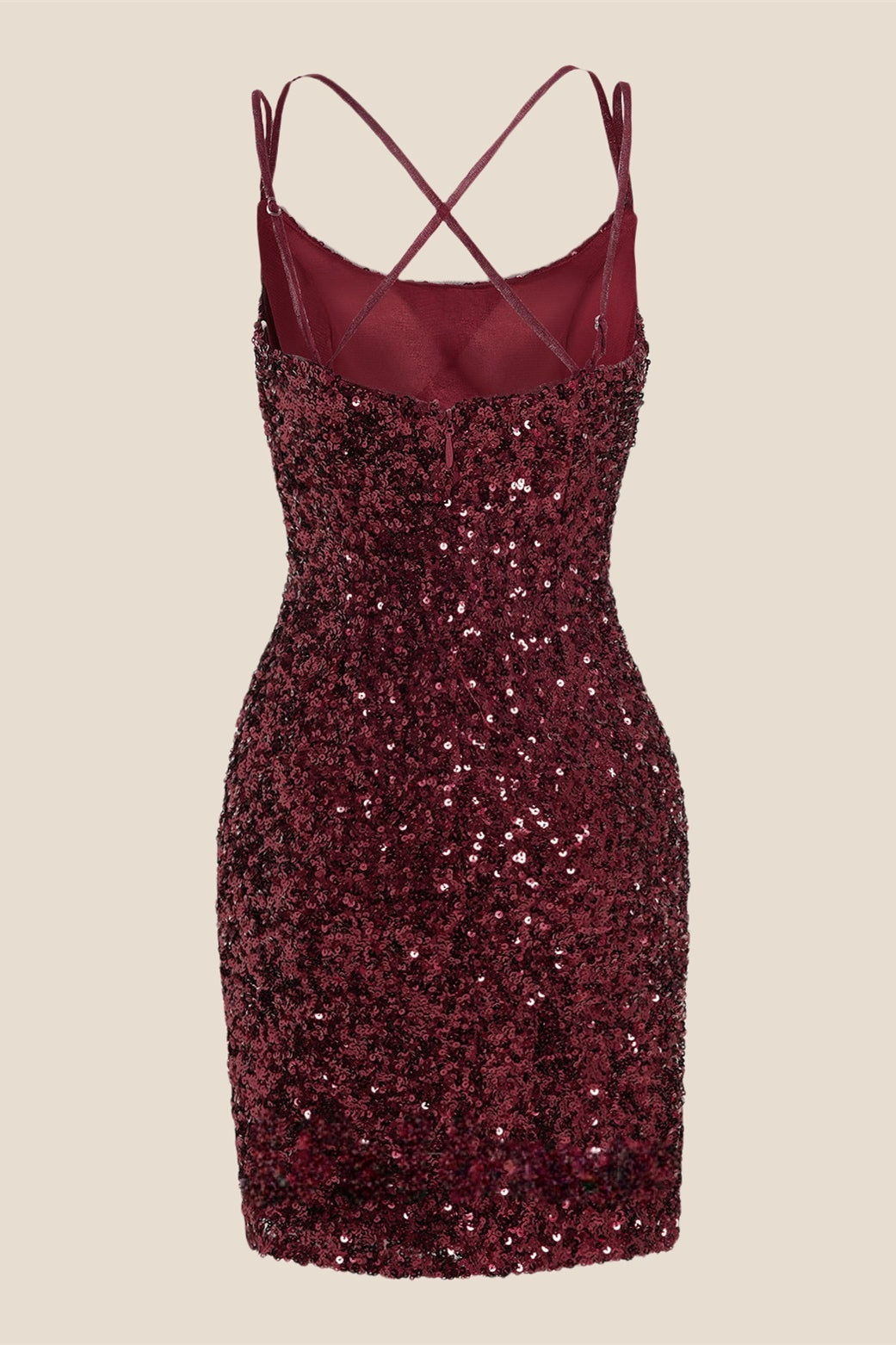 Double Straps Burgundy Sequin Short Dress – Ohmollydress Double Straps Burgundy Sequin Short Dress – Ohmollydress