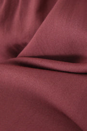 Halter Wine Red Ruffle A-line Short Dress