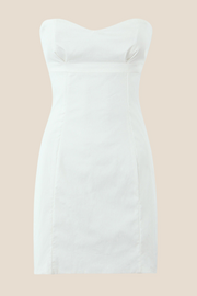 High Waist White Bodycon Short Homecoming Dress