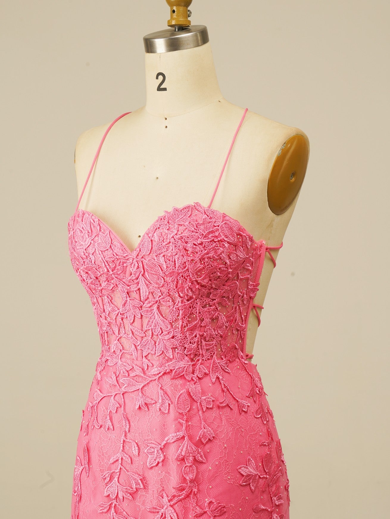 Hot Pink Lace Bodycon Mini Dress – Ohmollydress