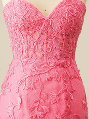 Hot Pink Lace Bodycon Mini Dress