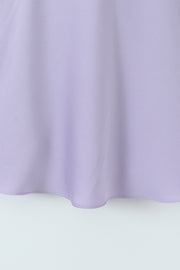 Lavender Embroidery Short Dress with Back Bow