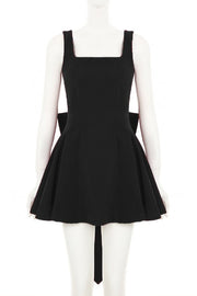 Square Neck Red Velvet A-line Short Dress