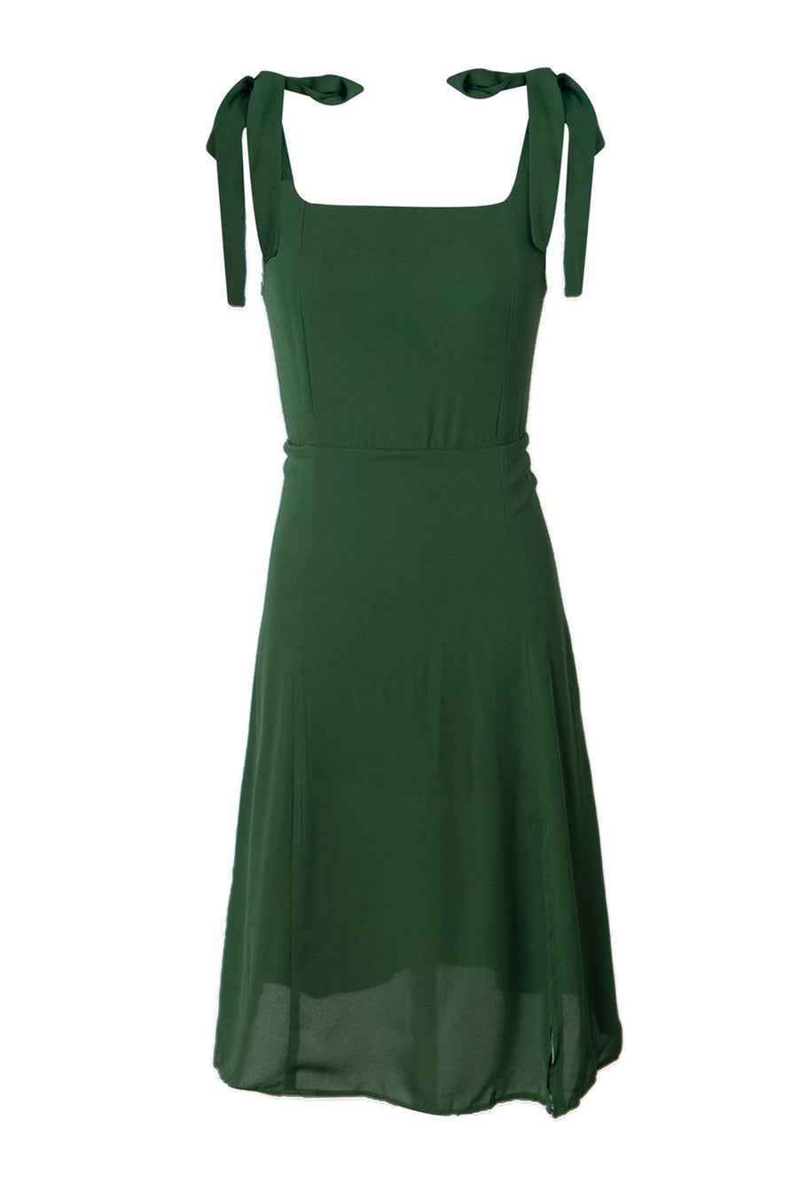 Tie Shoulder Dark Green Summer Dress with Slit Ohmollydress Tie Shoulder Dark Green Summer Dress with Slit Ohmollydress