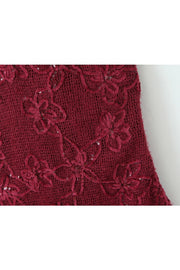 Halter Red Lace Short Dresss