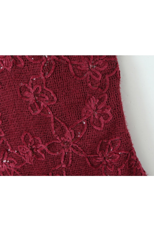 Halter Red Lace Short Dresss