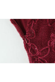 Halter Red Lace Short Dresss