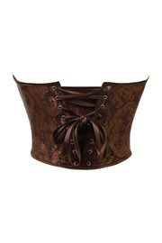 Brown Floral Corset Top