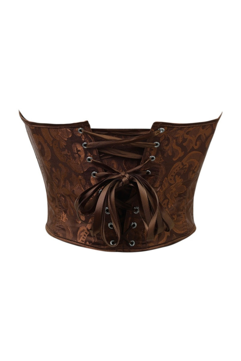 Brown Floral Corset Top