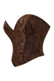 Brown Floral Corset Top