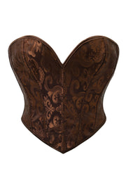 Brown Floral Corset Top
