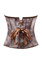 Dusty Mauve Floral Corset Top