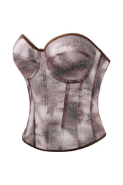 Dusty Mauve Floral Corset Top