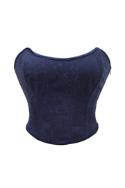 Navy Strapless Corset Top