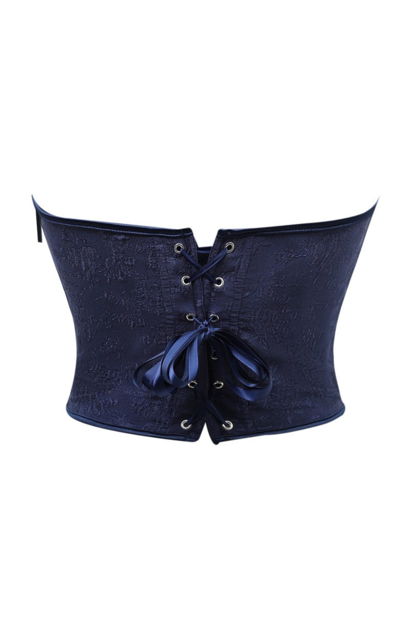 Navy Strapless Corset Top