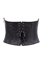 Black Sweetheart Jacquard Corset Top