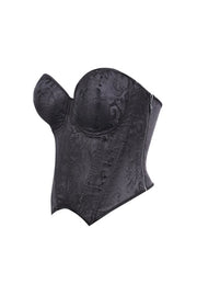 Black Sweetheart Jacquard Corset Top