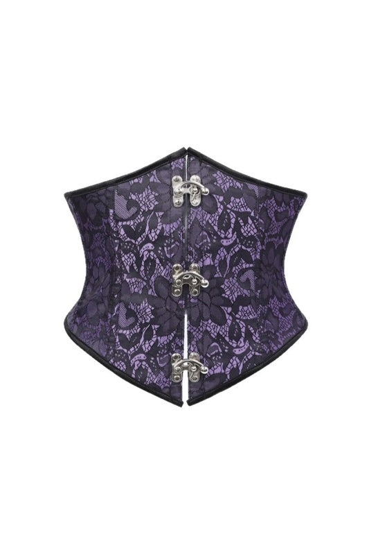 Red Floral Strapless Corset Waist Belt