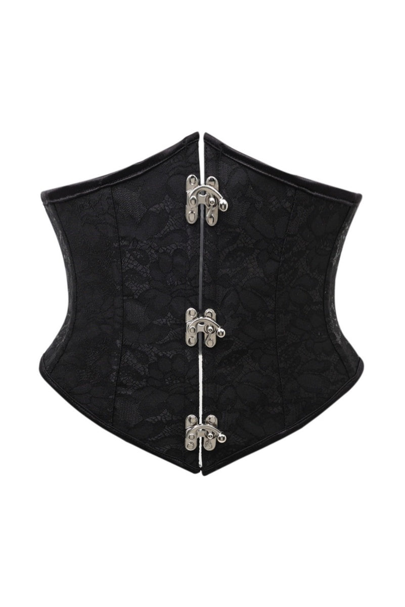 Red Floral Strapless Corset Waist Belt