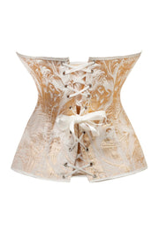 Champagne Gold Floral Corset Top