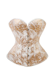 Champagne Gold Floral Corset Top