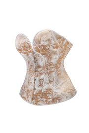 Champagne Gold Floral Corset Top